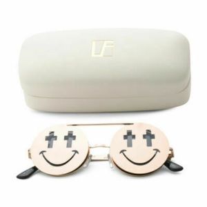 JEREMY SCOTT x LINDA FARROW Sunglasses Smile Clip Gold